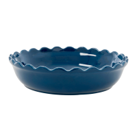 Large Stoneware Pie Dish in Dark Blue by Rice DK